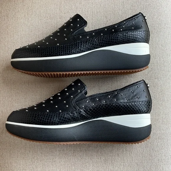 NWOT DONALD PLINER LIZZEE COMFY SLIP ON STUDDED PLATFORM LEATHER SHOES SIZE 8M - Picture 7 of 17